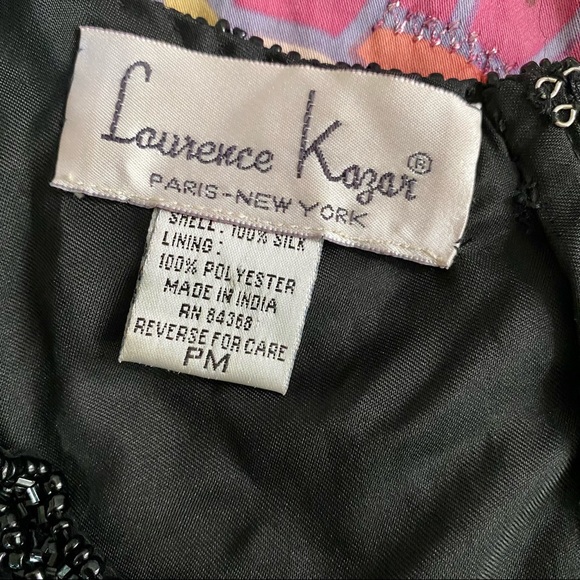 ✨HP✨ Vintage Laurence Kazar Beaded Silk Cocktail Dress - Picture 14 of 14